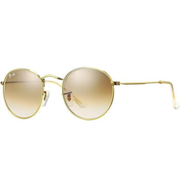 Pro Acme PA3447 Classic Crystal Glass Lens Retro Round Metal Sunglasses,50mm - Brown Gradient Lens4 (1)