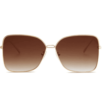 Women Square Sunglasses Flat Mirrored Lens By SOJOS 1