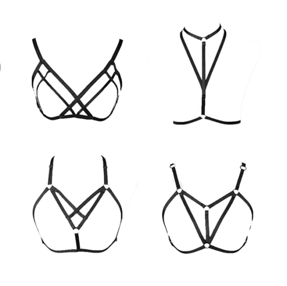Sexy Bra Harness for Women 4pcs
