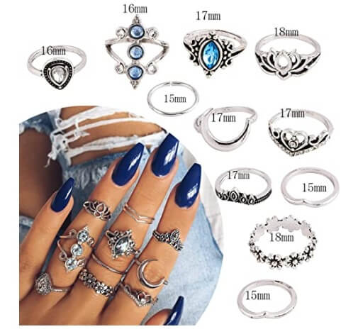 Vintage Knuckle Rings for Women 42Pcs 8