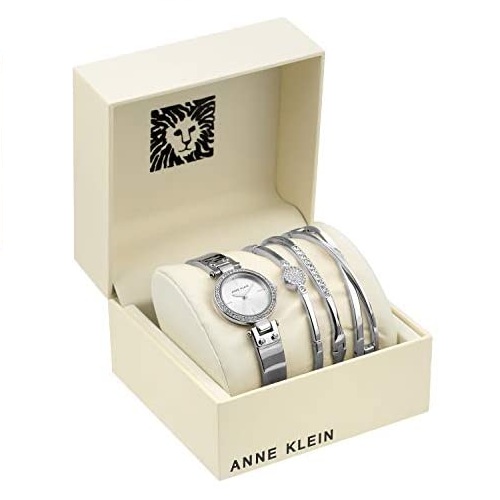 Anne klein swarovski crystal watch set outlet