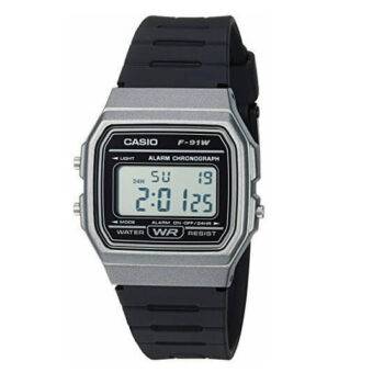 Casio Men's Vintage Quartz Plastic and Resin Casual Watch F-91WM-1BCF