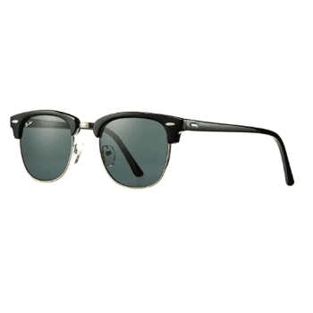 Pro Acme Retro Semi Rimless Frame Sunglasses with 100% Glass Lens