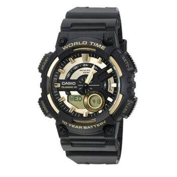 Casio Men's Sports Quartz Watch with Resin Strap, Gold, 28.6 (Model AEQ110BW-9AV)