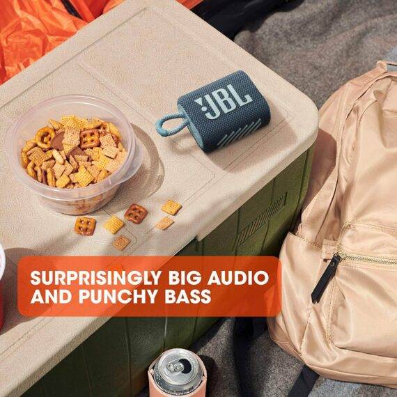JBL GO3 Portable Waterproof Speaker- BluePink