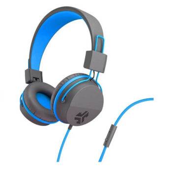 JLab Audio Neon Headphones On Ear Feather Light Graphite Blue 1 4