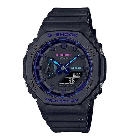 Casio G-Shock GA2100VB-1A Digital Dial Resin Band Watch