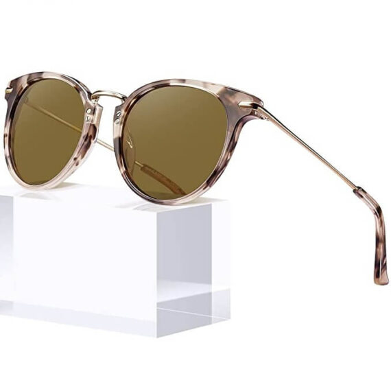 Carfia CA5012 Cateye Round Polarized Sunglasses for Women