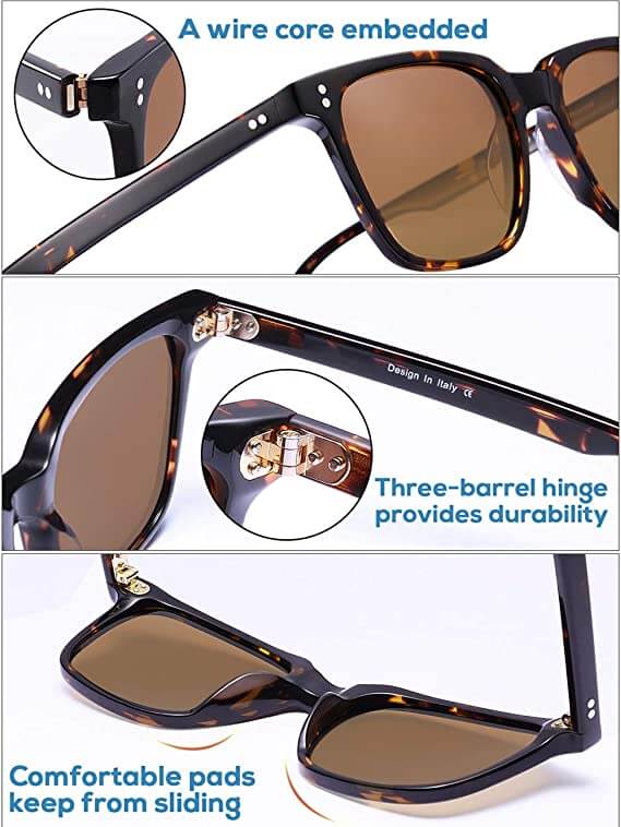Carfia CA5354 Chic Retro Polarized Sunglasses