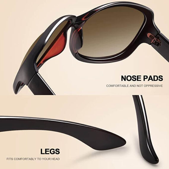 Carfia Classic Oversized Polarized Sunglasses for Women