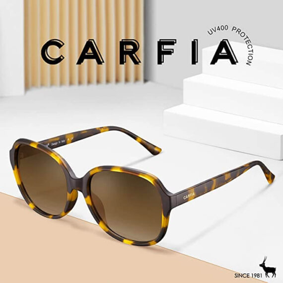 Carfia Polarized Trendy Retro Sunglasses for Women 11