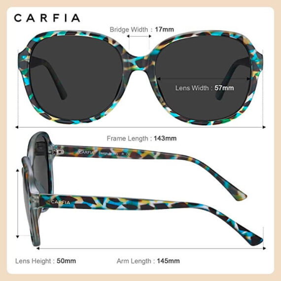 Carfia Polarized Trendy Retro Sunglasses for Women 21