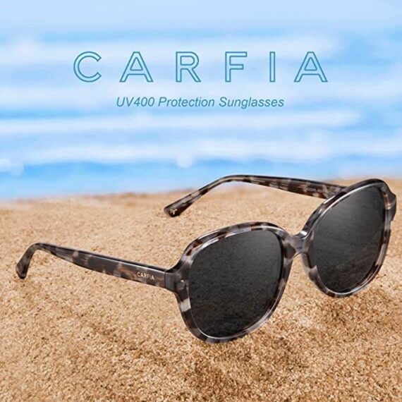 Carfia Polarized Trendy Retro Sunglasses for Women