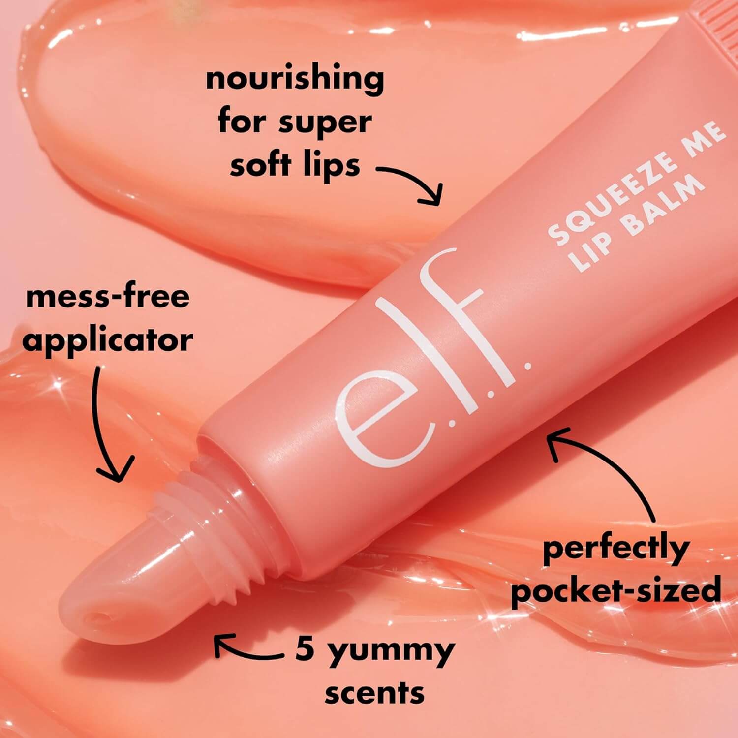 e.l.f. Squeeze Me Lip Balm - Peach