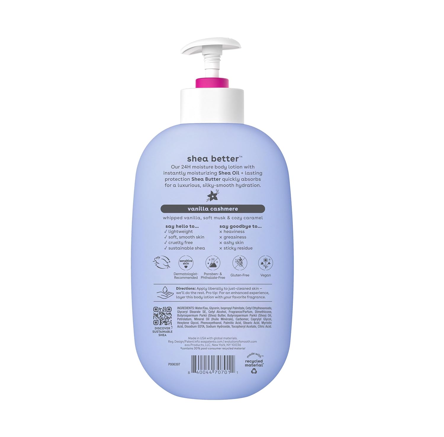 eos Shea Better Body Lotion 16 fl oz - Vanilla Cashmere