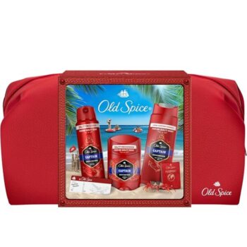 Old Spice Travel Bag Gift Set For Men With Captain Deodorant Stick And Shower Gel3 (1)