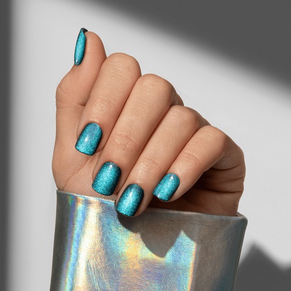 KISS colorFX by imPRESS press-on nails in Better Things green, short squoval shape - view 2