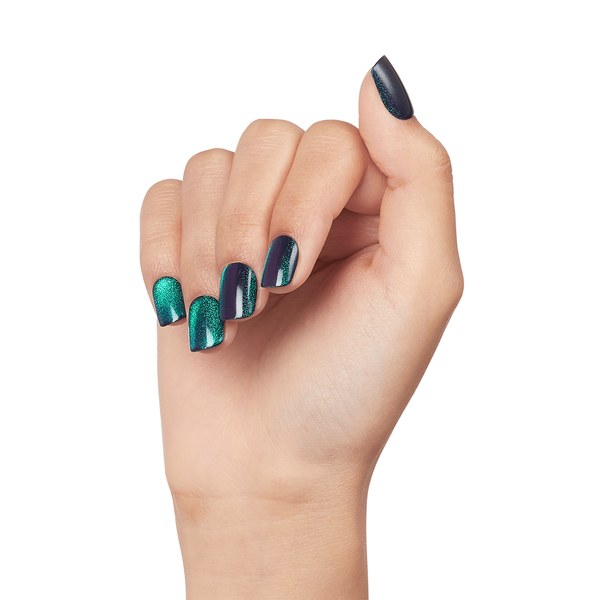KISS colorFX by imPRESS press-on nails in Better Things green, short squoval shape - view 3