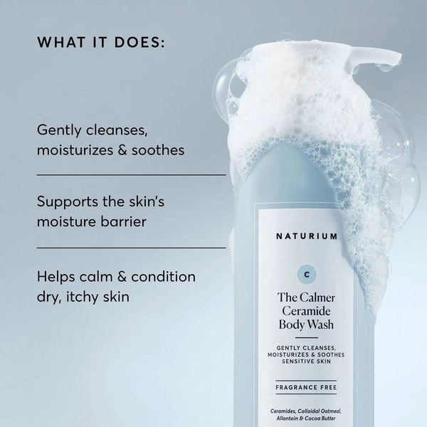 Naturium The Calmer ceramide body wash, fragrance-free, 16.9 oz bottle - view 3