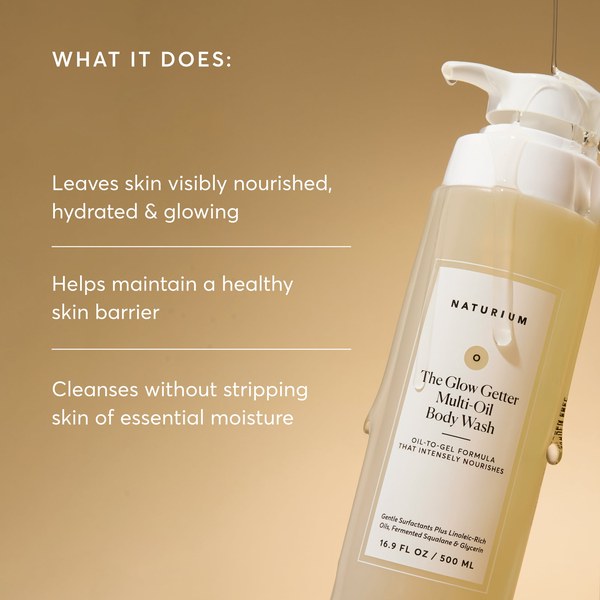Naturium The Glow Getter multi-oil hydrating body wash, 16.9 oz bottle - view 3