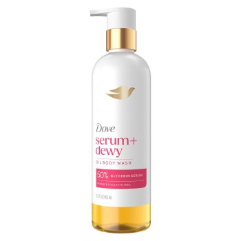 Dove Serum+ Shower Oil Body Wash Dewy, coconut and geranium oil, 15.3 fl oz